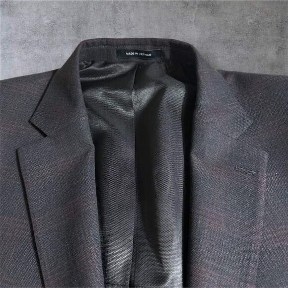 KENNETH COLE 52R Gray Wool Mens Blazer Sport Coat Two Button Jacket Unstuctured - Picture 12 of 15